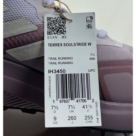 Adidas Terrex Soulstride Womens 9 Trail Running Shoes Purple Burgundy IH3450 - Picture 10 of 10